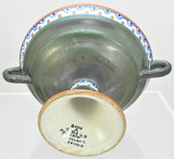 Gouda Early Art Nouveau Beek Decor Handled Krater Form Compote 1922