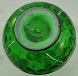 Antique Enameled Green Glass Floral Decanter circa 1900