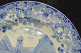 Rare Harvard University 1927 Harvard Hall A Blue Wedgwood Plate
