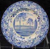 Rare Harvard University 1927 The Freshman Halls B Blue Wedgwood Plate