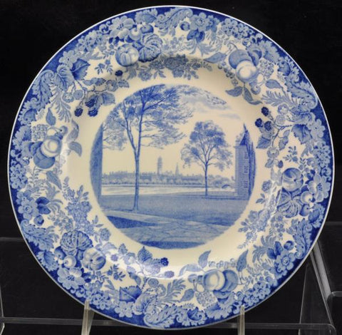 Rare Harvard University 1927 The Freshman Halls B Blue Wedgwood Plate
