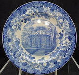 Rare Harvard University 1927 University Hall Blue Wedgwood Plate