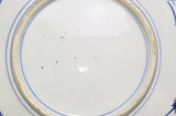 Antique Japanese Transfer Printed and Enameled 16 Inch Charger Meiji Era 19th c