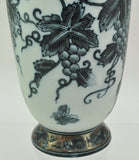Large Modern Studio Porcelain Bisque Japanese Grapevine Studio Vase