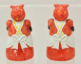 Antique Bisque Porcelain Mammy Aunt Jemima Salt Shakers Black Americana
