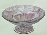 Phoenix Amethyst Fish Glass Compote circa 1932