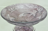 Phoenix Amethyst Fish Glass Compote circa 1932