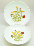 Pair of Hand Painted Italian Faience Harvest Large Spaghetti Bowls Pippo Cetona