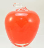 Red Apple Studio Blown Glass Paperweight Signed
