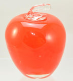 Red Apple Studio Blown Glass Paperweight Signed