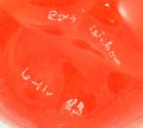 Red Apple Studio Blown Glass Paperweight Signed