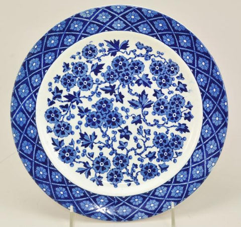 Ridgway Hawthornden Blue Transfer Staffordshire Plate 1880