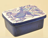 Royal Copenhagen Fajance Hand Painted Rooster Covered Box Mid Century Modern
