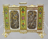RARE Antique Royal Worcester Reticulated Japonesque Triple Bud Vase 1876