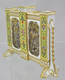RARE Antique Royal Worcester Reticulated Japonesque Triple Bud Vase 1876