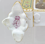 RARE Antique Royal Worcester Reticulated Japonesque Triple Bud Vase 1876