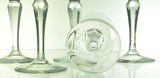 Set of 5 Seneca Wheel Cut Champagne Flute Glasses Mint Condition circa 1930