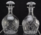 Near Pair of Tudor Crystal English Cut Glass Decanters