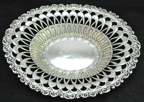 Antique Whiting Art Nouveau Sterling Silver Reticulated Bowl circa 1900