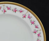 Set of 8 Antique Royal Chelsea Raised Gold and Pink Roses Plates 1900