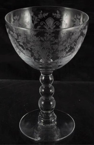 Duncan & Miller "First Love" Elegant Etched Liquor Cocktail Glass(es)