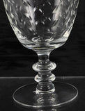 Fostoria Hawthorn Cut Glass Wine / Water Goblets