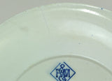 Longfellow Rowand & Marsellus Blue Staffordshire Rolled Edge Plate