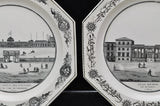 Pair of Antique French Faience Fine Plates Legros d'Ainsy 1820