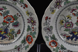 Pair of Masons Japan Fence Imari Stoneware Soup Plates circa 1835