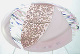 Robin Simpson Pink Fused Art Glass Platter Signed 2011