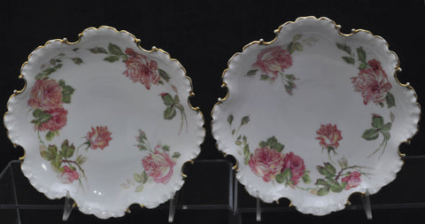Pair of Ronsenthal Monbijou Cabbage Rose Comports
