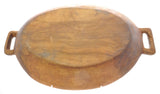 Hand Carved Oval St. Nicholas Olive Wood Serving Bowl with Handles