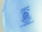 Antique Alcock Flow Blue Touraine 17 Inch Oval Platter 1890s