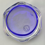Baccarat Pisces Zodiac Sulfide Dark Blue Background Art Glass Paperweight