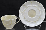 Vintage Irish Belleek Shell with Yellow Cup and Saucer 3rd Black Mark