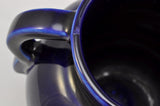 Mid Century Modern Cobalt Blue Bion Pottery Handled Vase