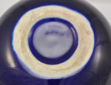 Mid Century Modern Cobalt Blue Bion Pottery Handled Vase