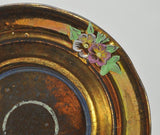 Rare Large Antique Copper Lustre Soup Bowl Floral Decoration 19th Century
