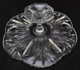 Large Vintage Cut Glass Pedestal Cake Stand