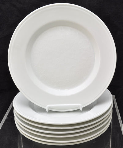 Set of 7 Dansk Menthe White Salad Plates Near Mint Condition