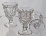 Set of 4 Rare Excelsior Pattern Flint Glass EAPG Egg Cups 1860