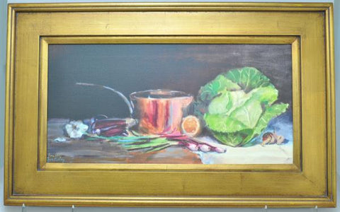 "Still Life with Copper Pot" Original Pat Forsberby Oil Painting 2008