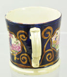 Antique Staffordshire Gaudy Welsh with Pink Transfer Mug circa 1840