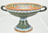 Gouda Early Art Nouveau Beek Decor Handled Krater Form Compote 1922