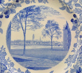 Rare Harvard University 1927 The Freshman Halls B Blue Wedgwood Plate