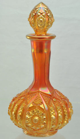 Antique Marigold Imperial Carnival Glass "Octagon" Wine Decanter circa 1909