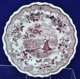 John&Job Jackson Purple Transfer Historical Staffordshire Plate Hartford CT 1833