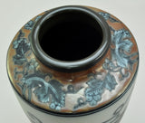 Large Modern Studio Porcelain Bisque Japanese Grapevine Studio Vase