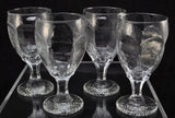 Set(s) of 4 Libbey Chivalry Clear Glass 6 1/2 Inch Water Goblets