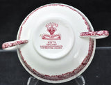 Vintage Masons Pink Vista Cream Soup Bowl
